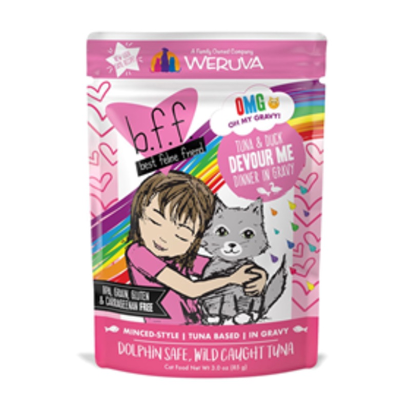 WERUVA Tuna & Duck Devour Me Dinner in Gravy Cat Food 3 oz
