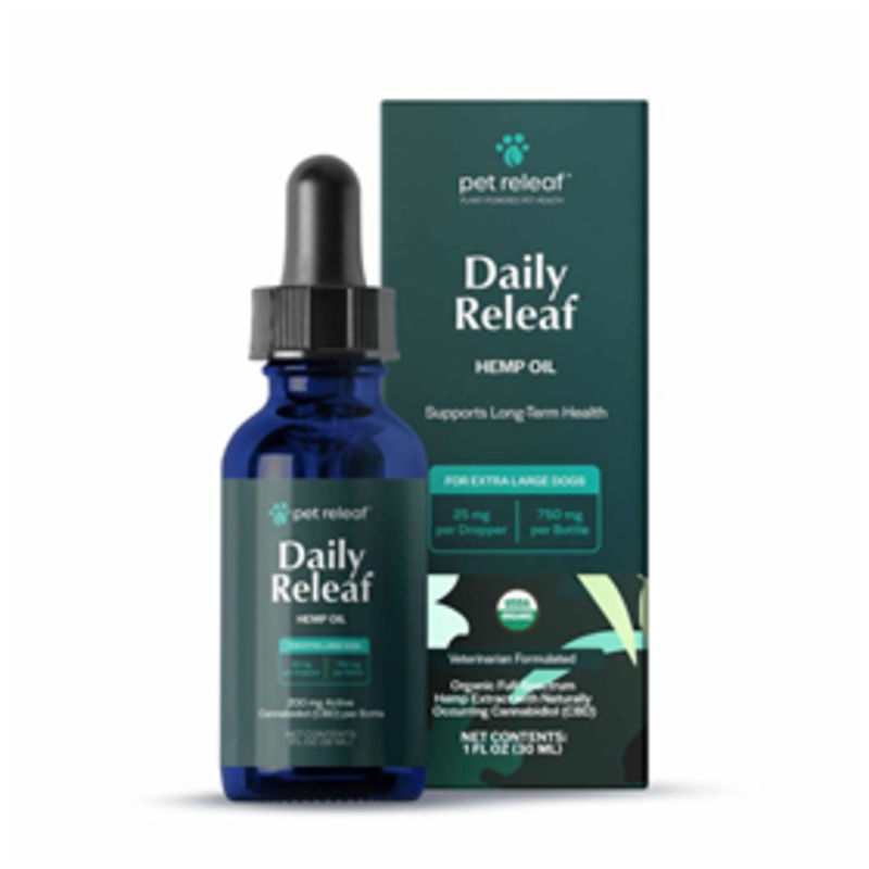 Pet Releaf Daily Releaf 750mg Hemp Oil for Extra Large Dogs 1 fl. oz.