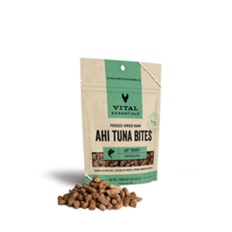 Vital Essentials Freeze-Dried Raw Ahi Tuna Bites Cat Treats 1.1 oz.