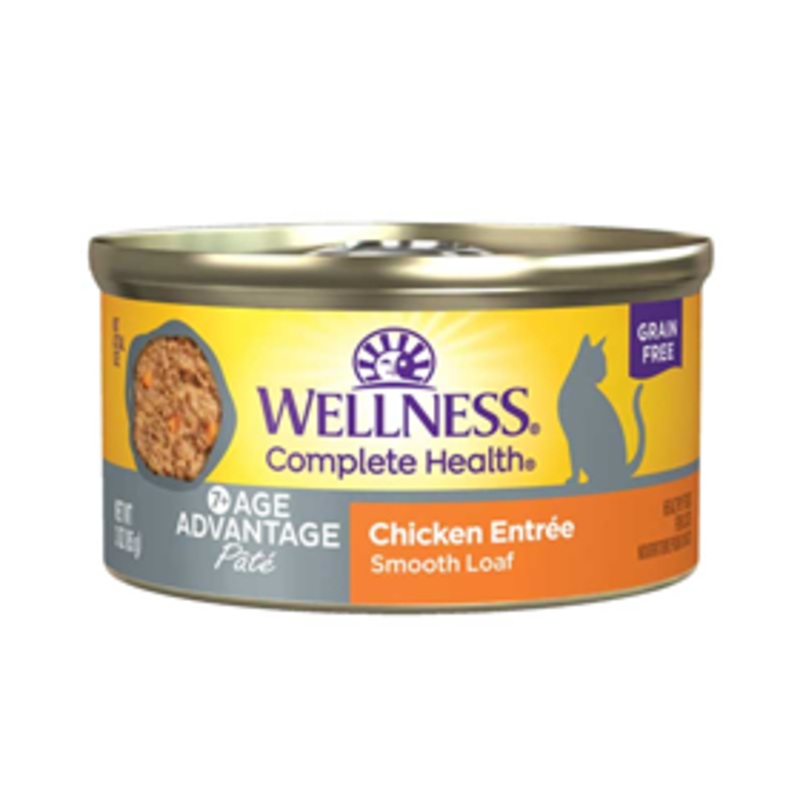 Wellness Complete Health 7+ Age Advantage Pate Chicken Entree Cat Food 3 oz.