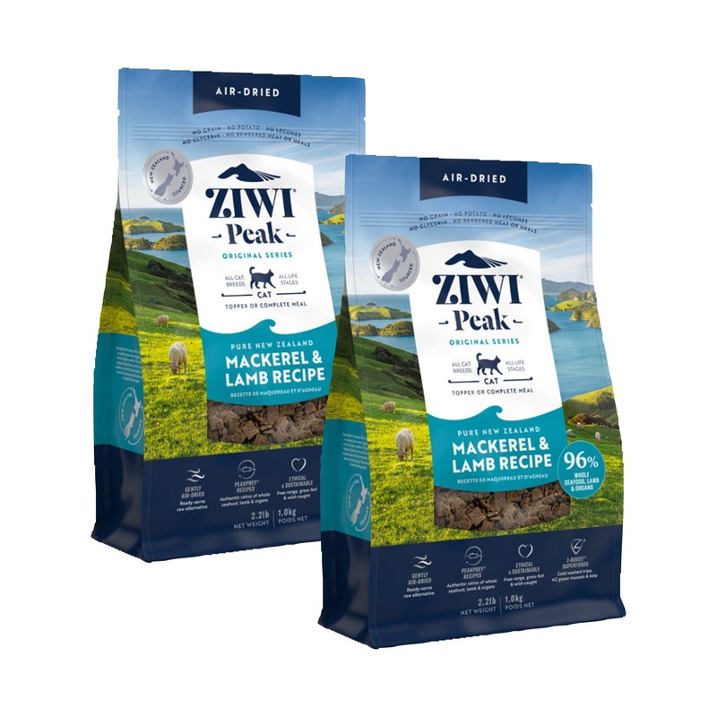 Ziwi Peak Air Dried Mackerel & Lamb for Cats 2kg Value Bundle