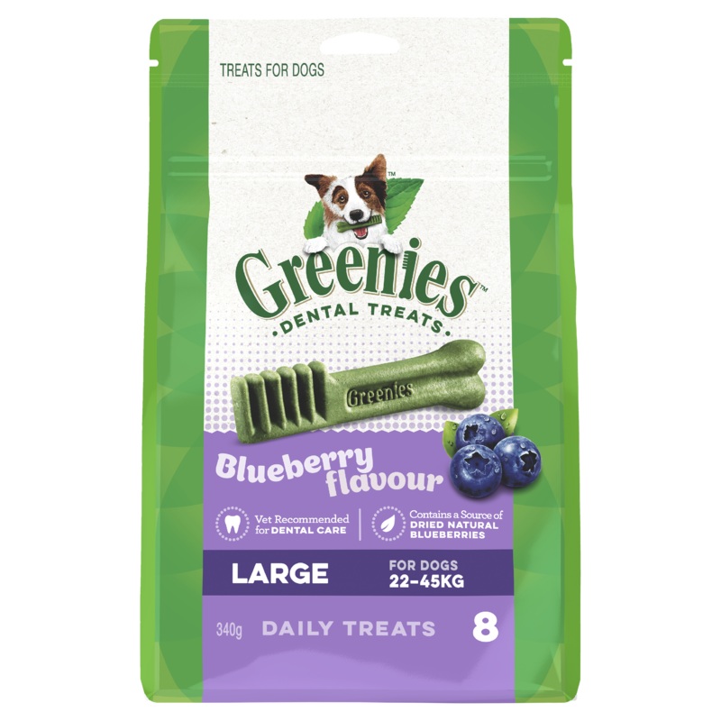 Greenies Dog Blueberry Dental Health Treats for Large Dogs 340g