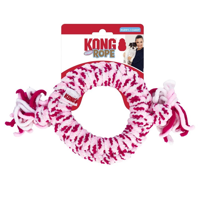 KONG Puppy Rope Ring|Pink|Blue