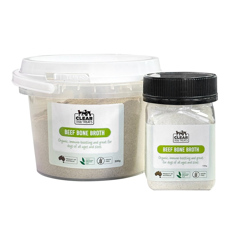 CLEAR Dog Treats Beef Bone Broth for Dogs