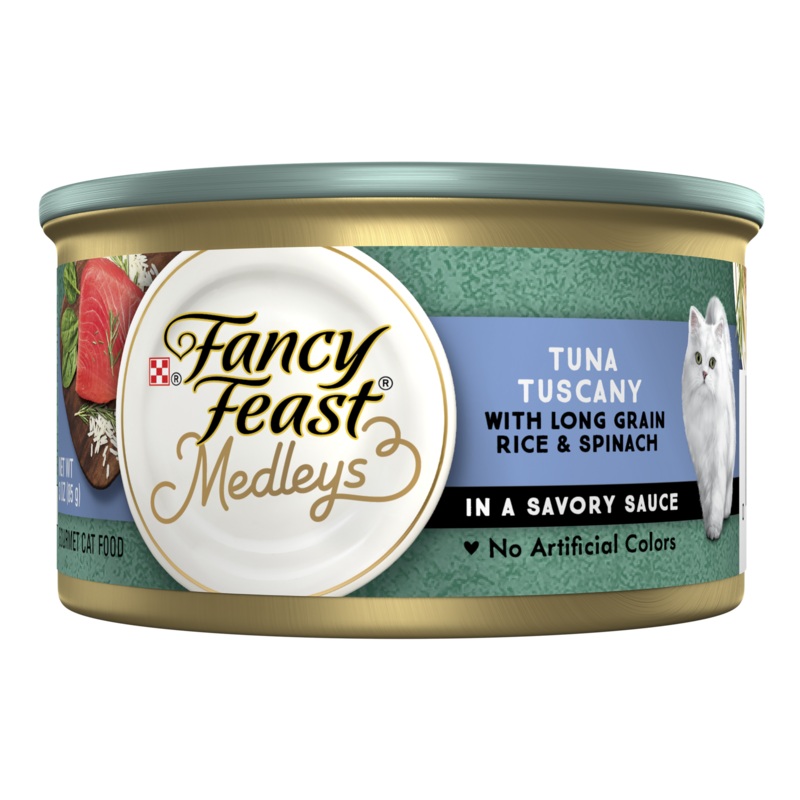 Fancy Feast Medleys Tuna Tuscany With Long Grain Rice And Garden Greens Adult Wet Cat Food 85g x 24