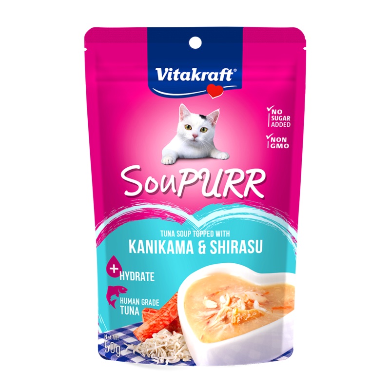 Vitakraft Cat Soupurr Tuna Soup Topped with Kanikama & Shirasu 50g