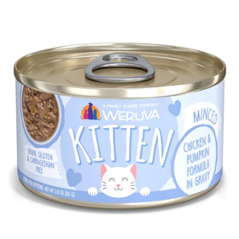 WERUVA Kitten Minced Chicken & Pumpkin Formula in Gravy 3 oz.