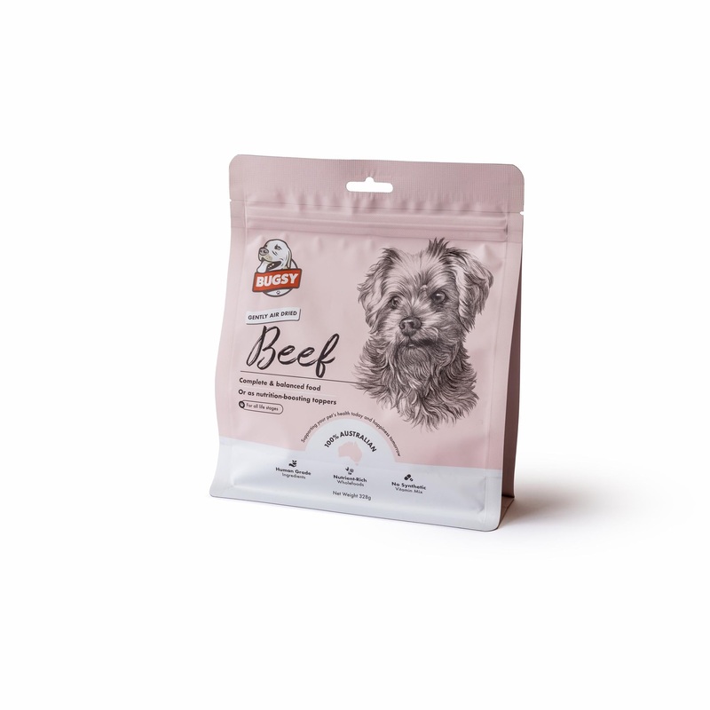 Bugsy Air Dried Dog Food Beef|328g|1.1kg