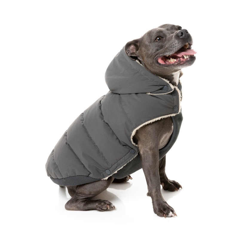 FuzzYard Essential Puffer Dog Jacket Charcoal