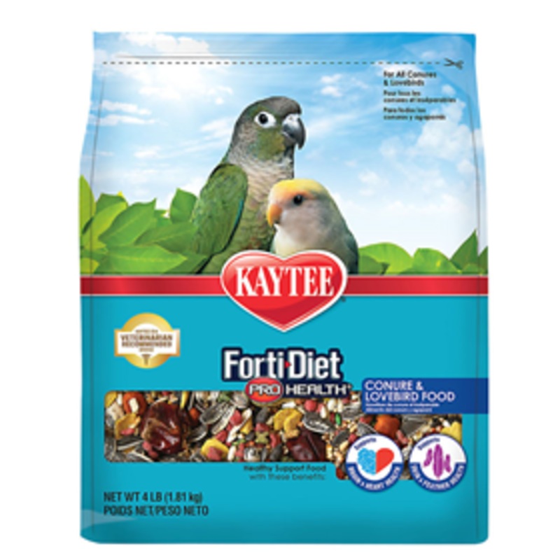 KAYTEE Forti Diet Pro Health Feather Conure/Lovebird Bird Food 4lbs