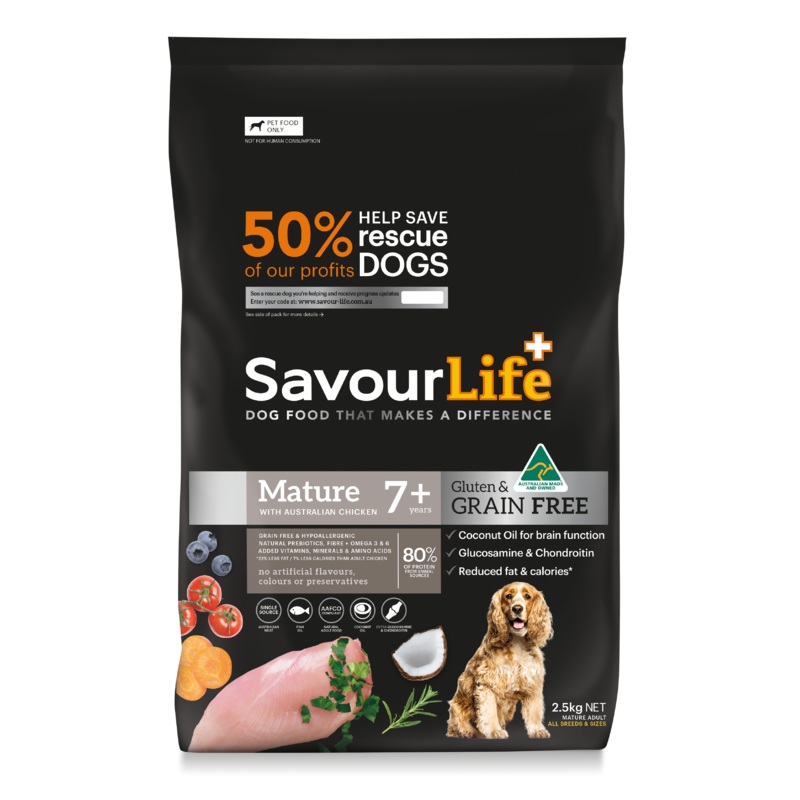 SavourLife Grain Free Adult Dog Mature 7+ With Australian Chicken Dry Food