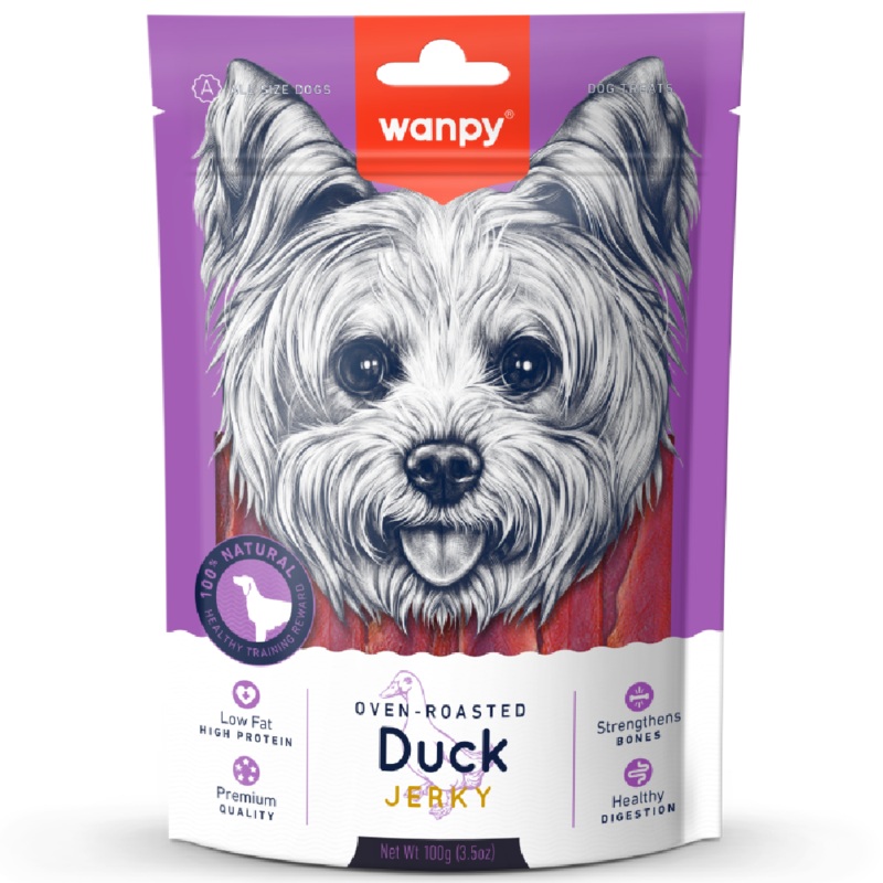 Wanpy Dog Oven-Roasted Duck Jerky 100g