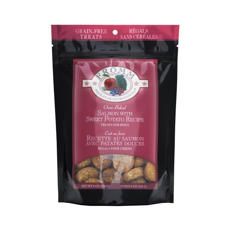 Fromm Four Star Grain Free Salmon with Sweet Potato 8oz Bag of Dog Treats