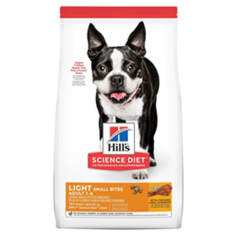 Hills Science Diet Adult Light Small Bites with Chicken Meal & Barley Dog Food