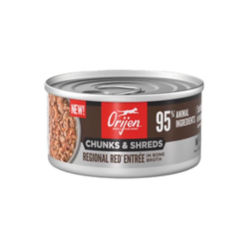ORIJEN Chunks & Shreds Regional Red Entree in Bone Broth for Cats 3oz.