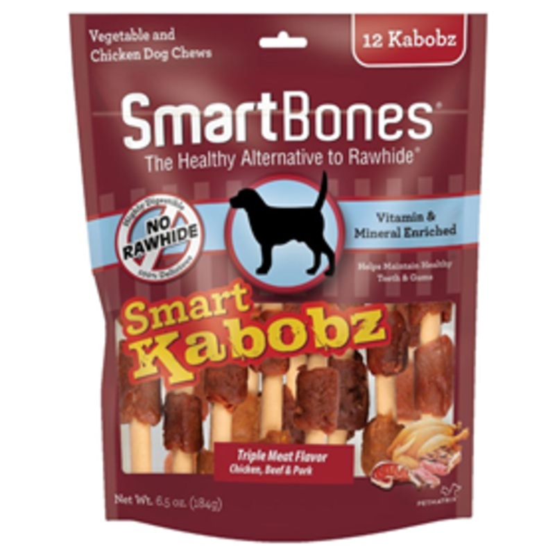 SmartBones Smart Kabobz Dog Chews Vegetable & Chicken 12pk