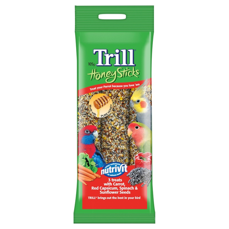Trill Honey Sticks for Parrots 105g