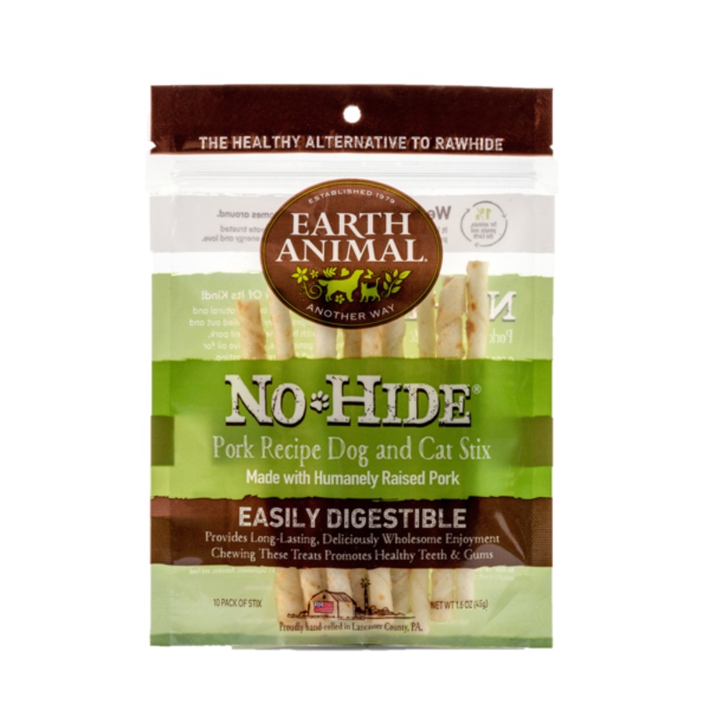 Earth Animal No-Hide Pork Stix, Pack Of 10