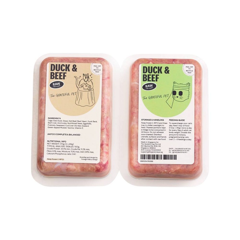 *FROZEN* The Grateful Pet Cat Raw Duck & Beef 170g (85g x 2)