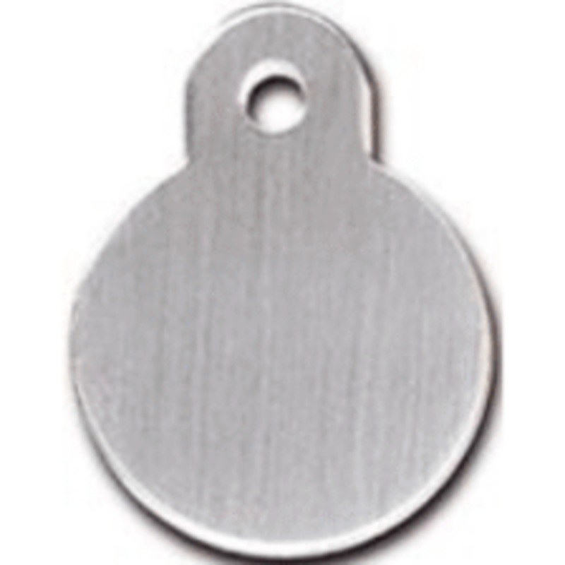 I.D Tag Circle Small Brushed Chrome 2.1×2.3cm