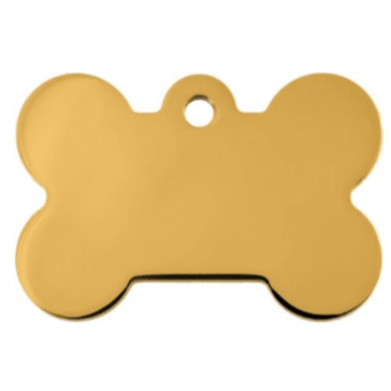 I.D Tag Gold Bone XL 5.3×3.5cm