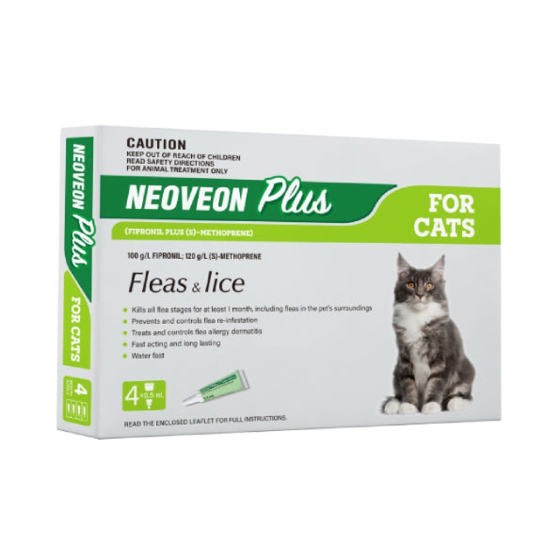 Neoveon Plus for Cats (Fleas & Lice) – 4 Pack