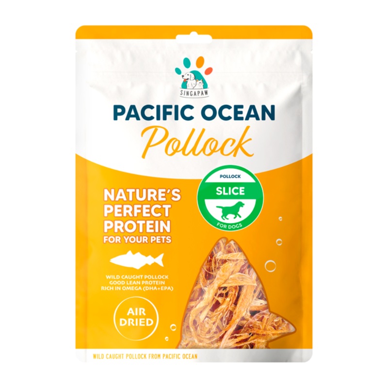 Singapaw Dog Pacific Ocean Air Dried Pollock Slice