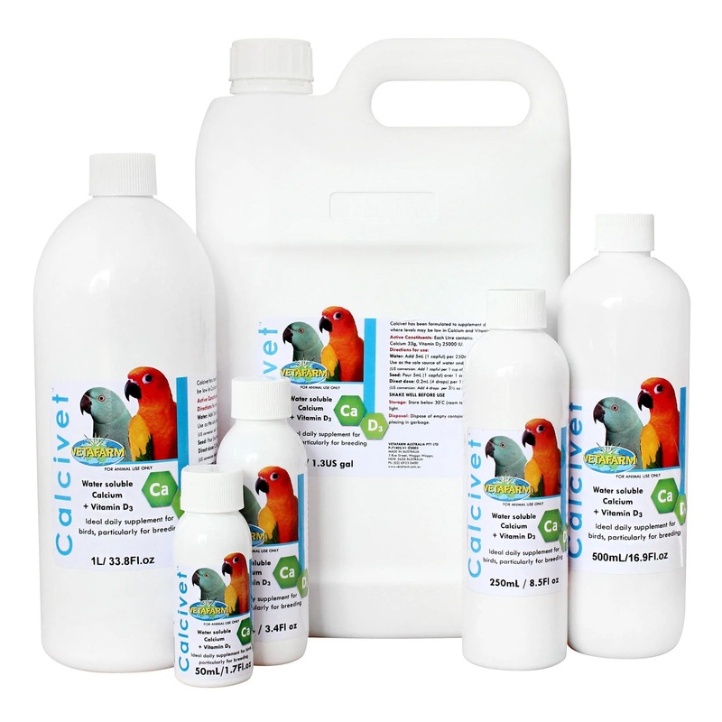 Vetafarm Calcivet Liquid Calcium Supplement for Birds