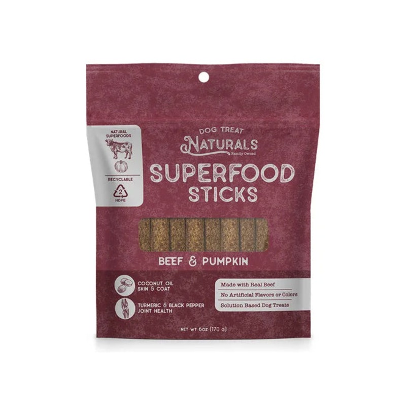 Dog Treat Naturals Superfood Sticks – Beef  & Pumpkin 170g
