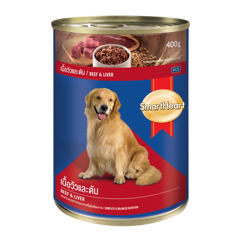 SmartHeart Dog Can Beef & Liver 400g