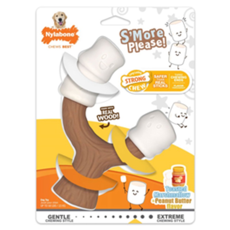Nylabone Strong Chew S’more Please Marshmallow Stick Dog Toy