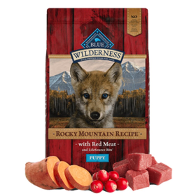 Blue Buffalo Blue Wilderness Rocky Mountain Recipe W/Red Meat Puppy Food 22lb.