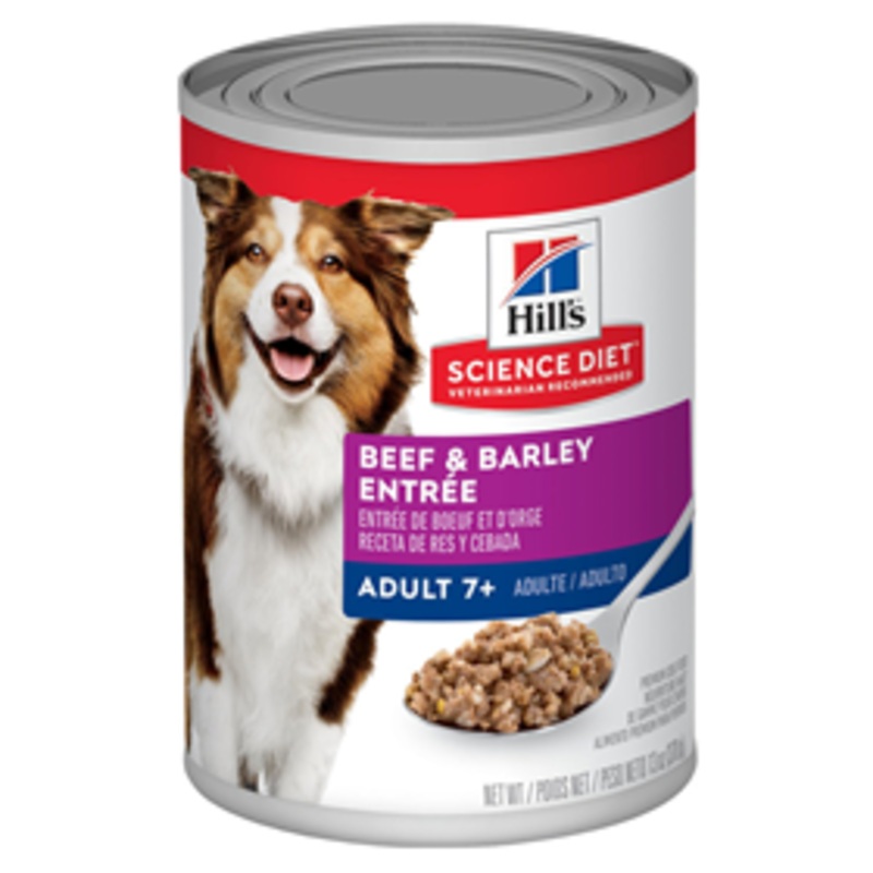 Hill’s Science Diet Adult 7+ Beef & Barley Entree Can Dog Food 13 oz.