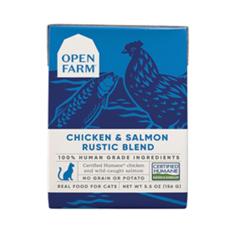 Open Farm Chicken & Salmon Rustic Blend Wet Cat Food 5.5 oz