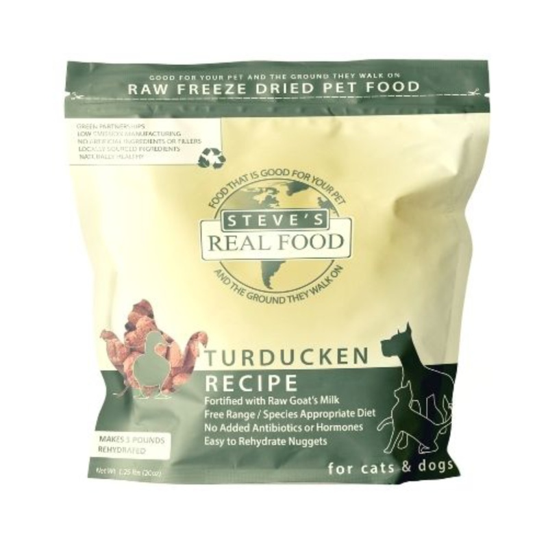 Steve’s Real Food Cats & Dogs Raw Freeze Dried Turducken 20oz
