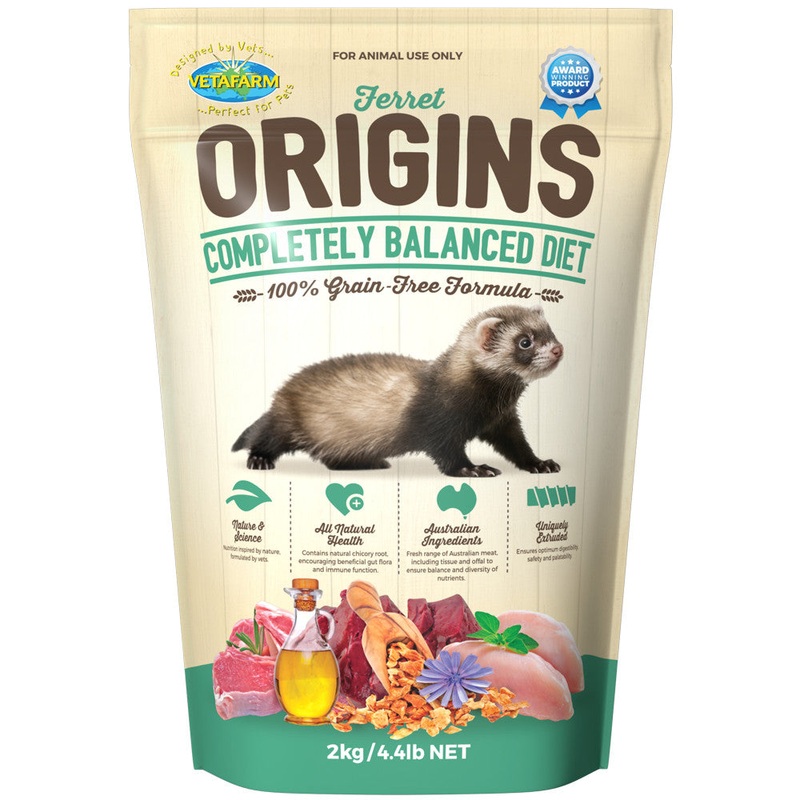 Vetafarm Origins Ferret Food|350g|2kg|10kg
