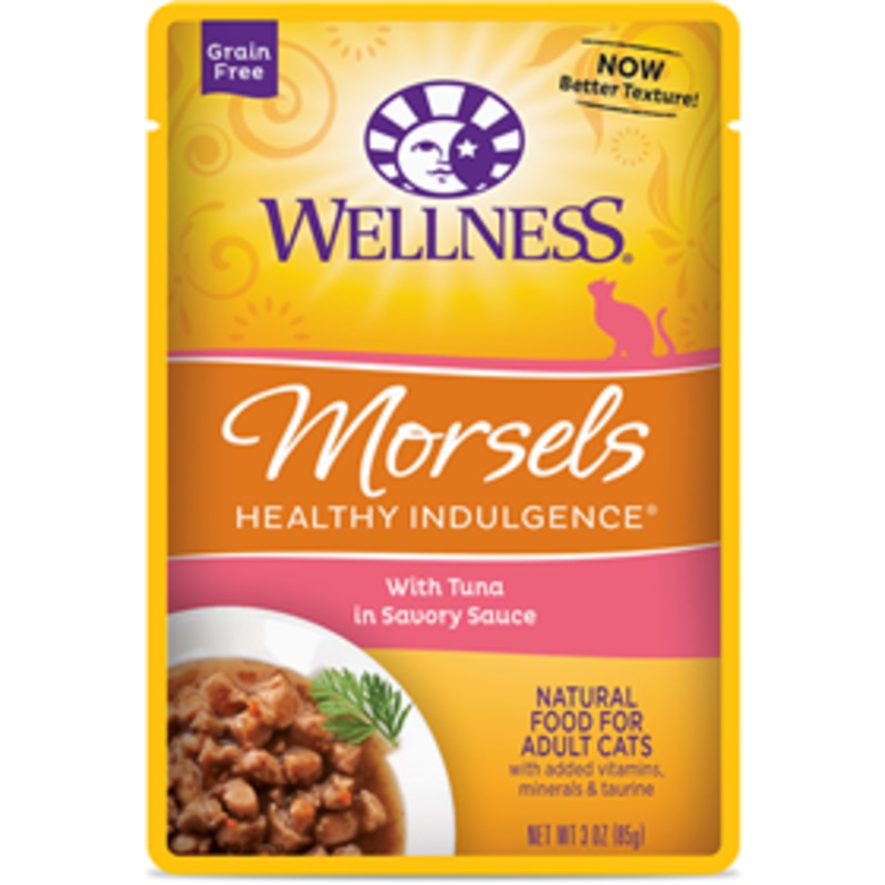 Wellness Healthy Indulgence Morsels Tuna In Savory Sauce Cat Food 3 oz.