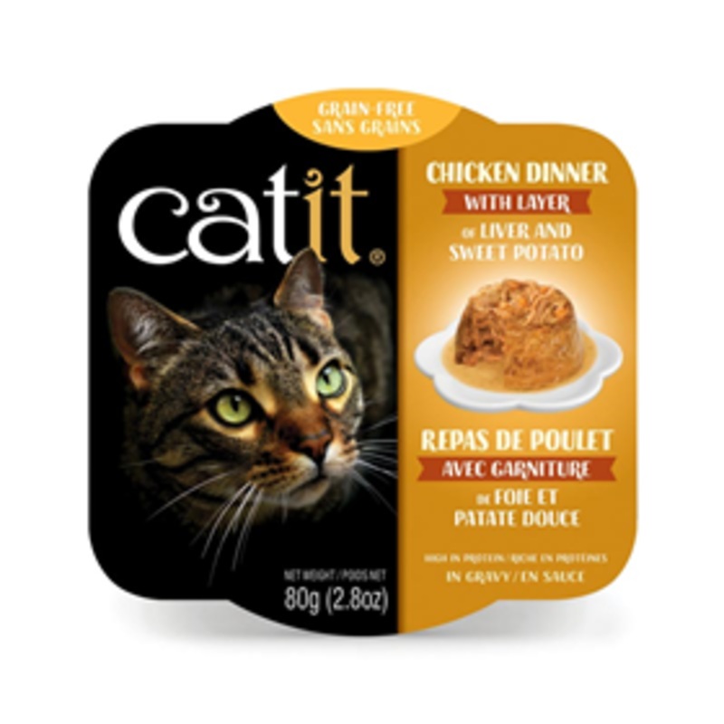 Catit Chicken Dinner with Layer of Liver & Sweet Potato 2.8 oz.