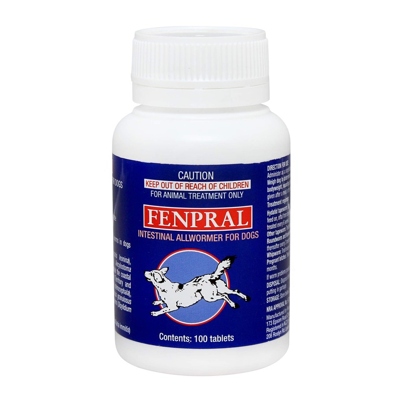 Fenpral Dog Allwormer 10kg – 100 tablets
