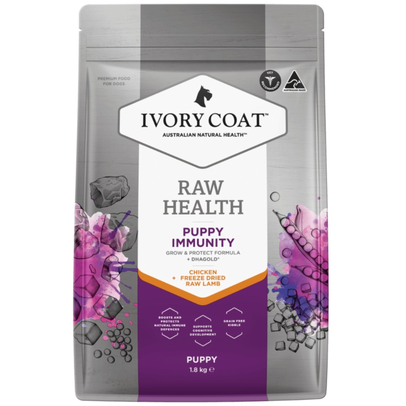 Ivory Coat Raw Health Immunity Chicken and Freeze Dried Lamb Dry Puppy Food
