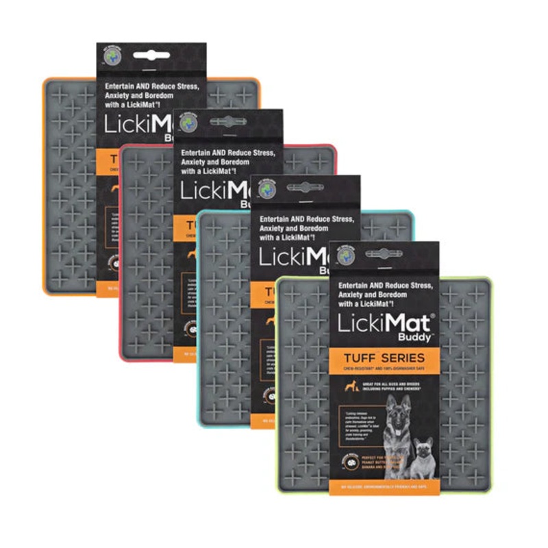 LickiMat Tuff Buddy|Green|Orange|Red|Turquoise