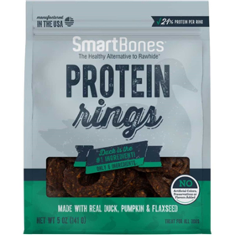 SmartBones Protein Rings with Real Duck, Pumpkin & Flaxseed Treat for Dogs