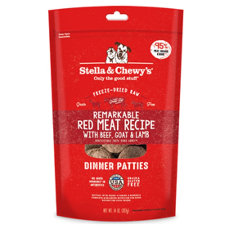 Stella & Chewy’s Remarkable Red Meat Recipe Freeze Dried Raw Dinner Patties 14 oz.