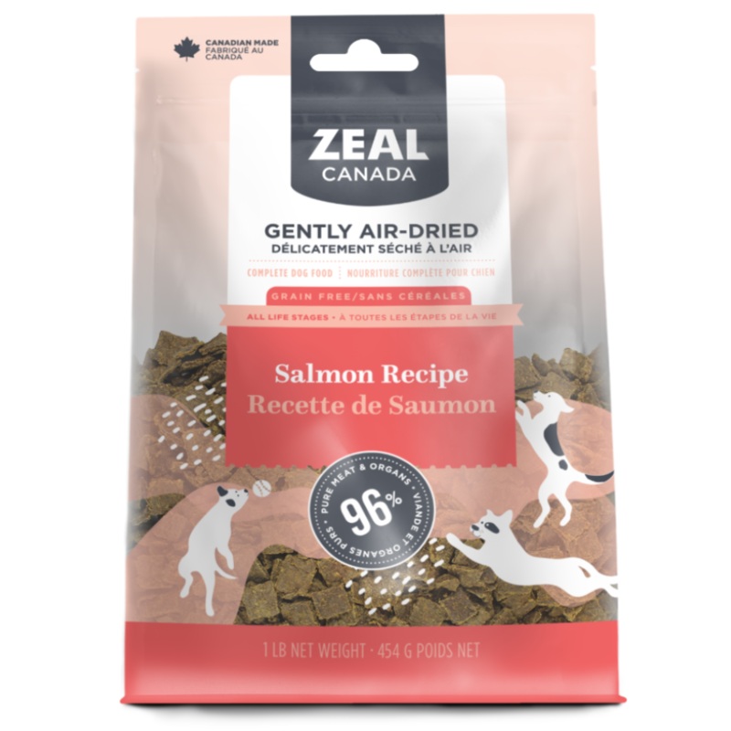 Zeal Canada Gently Air-Dried Salmon Recipe for Dogs 454g