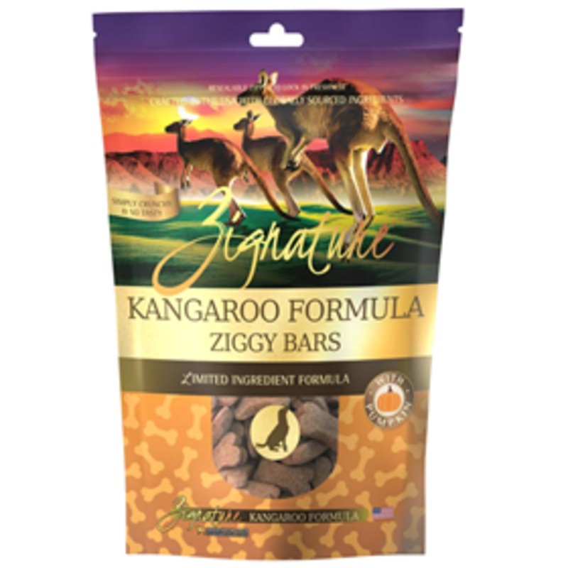 Zignature Kangaroo Formula Ziggy Bars Treat for Dogs 12 oz.