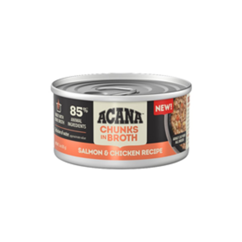 ACANA Chunks in Broth Salmon & Chicken Recipe for Cats 3oz.