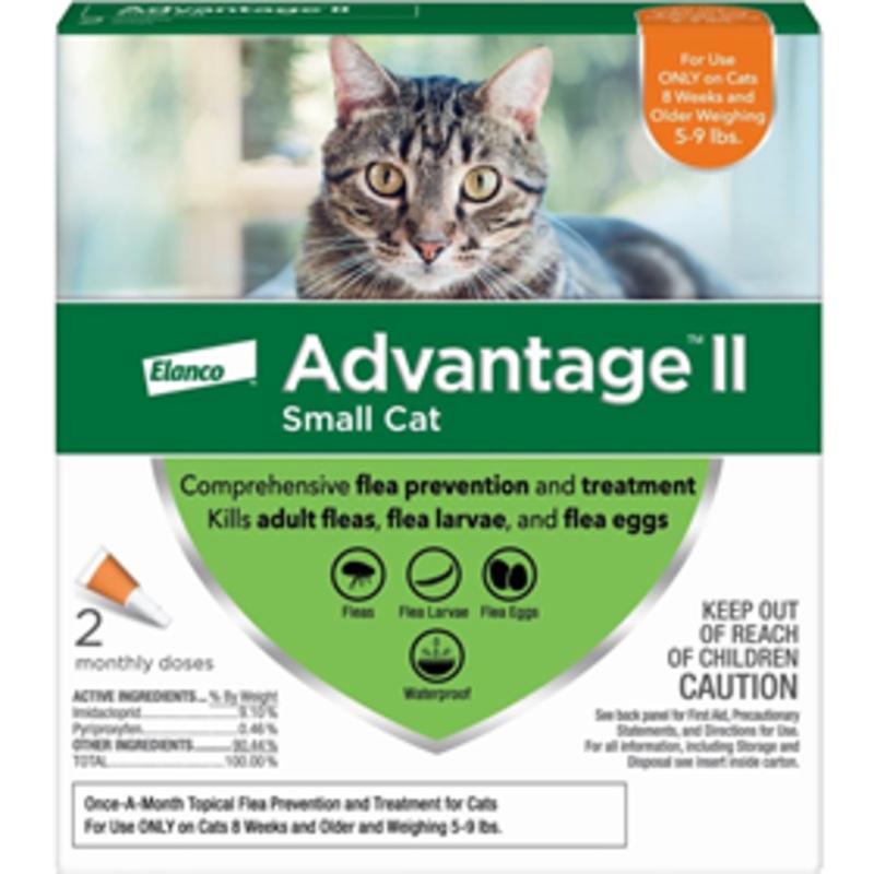 Advantage II for cats kills flees eggs and larvae. Choose Advantage II to kill and repel fleas. Waterproof flea control formula for cats.