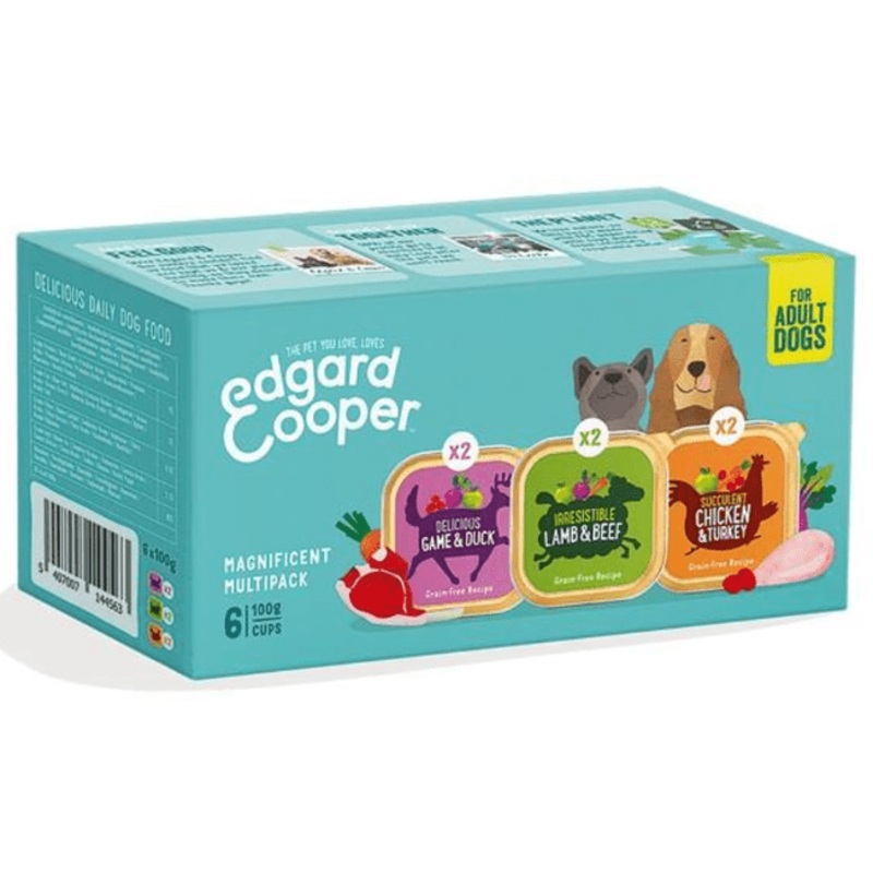 Edgard & Cooper Grain-Free Multipack Chicken, Lamb, and Game 6x100gr