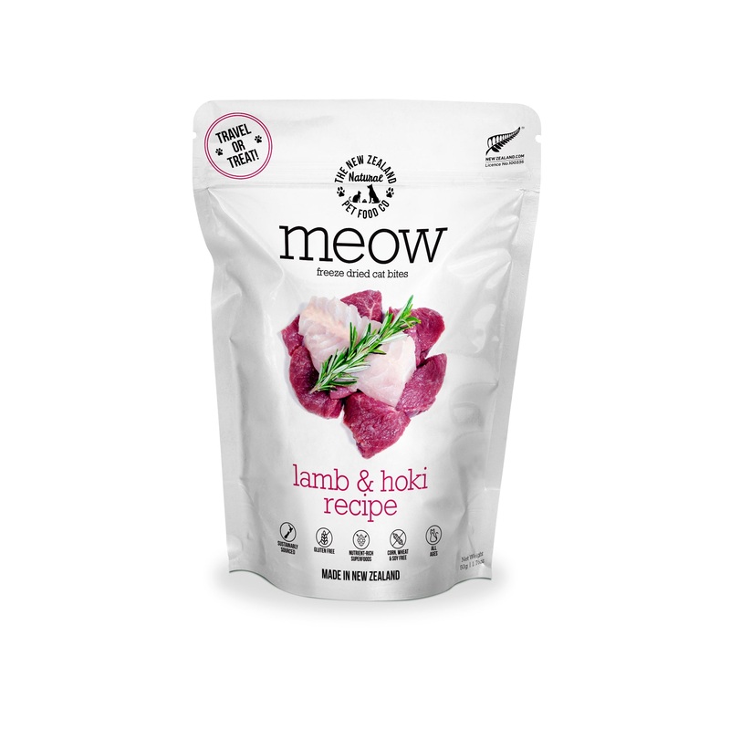 New Zealand Naturals Meow Freeze Dried Cat Treat Lamb & Hoki Fish 50g