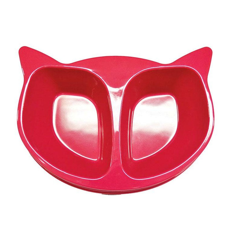 Scream Cat Face Double  Bowl|Loud Blue|Loud Green|Loud Orange|Loud Pink